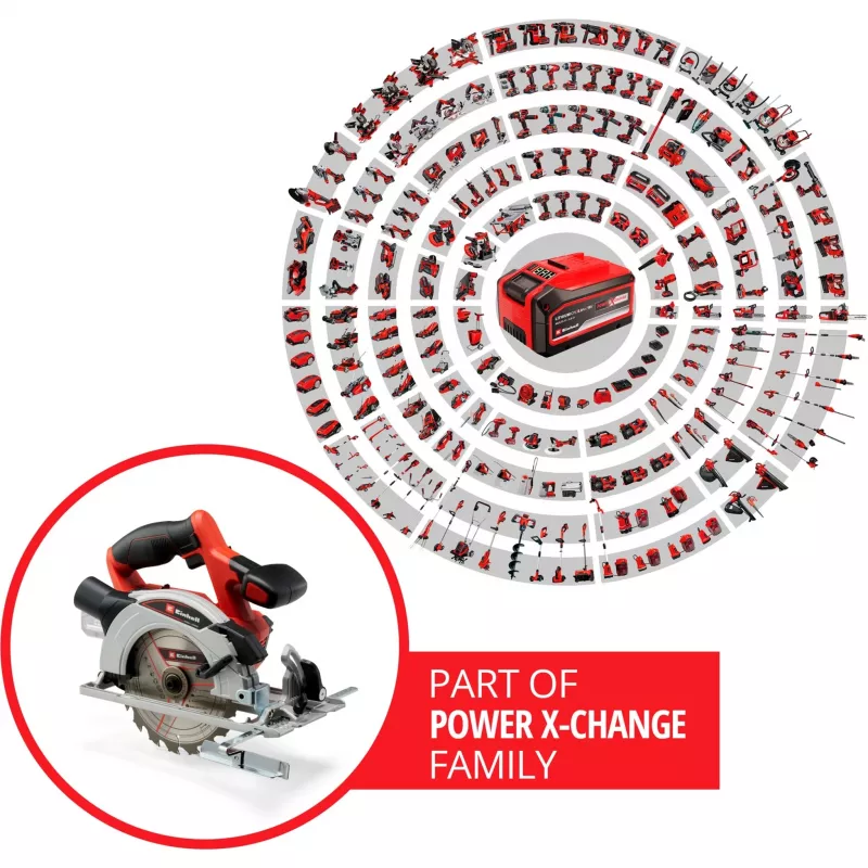 Einhell TE-CS 18/165-1 Li - Solo 16,5 cm μαύρο, κόκκινο, ασημί 4200 U/min