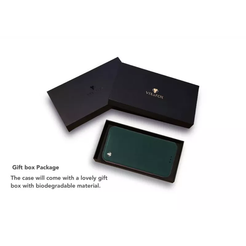 Προστατευτική θήκη VixFox για iPhone XSMAX – forest green, θήκη folio με θήκη καρτών