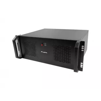 Θήκη rack LANBERG SC01-3504-10B, 1x 3,5 ίντσες + 1x 2,5 ίντσες συρτάρι, 7 υποδοχές επέκτασης, 2x ανεμιστήρες 120 mm μπροστινοί, USB2.0