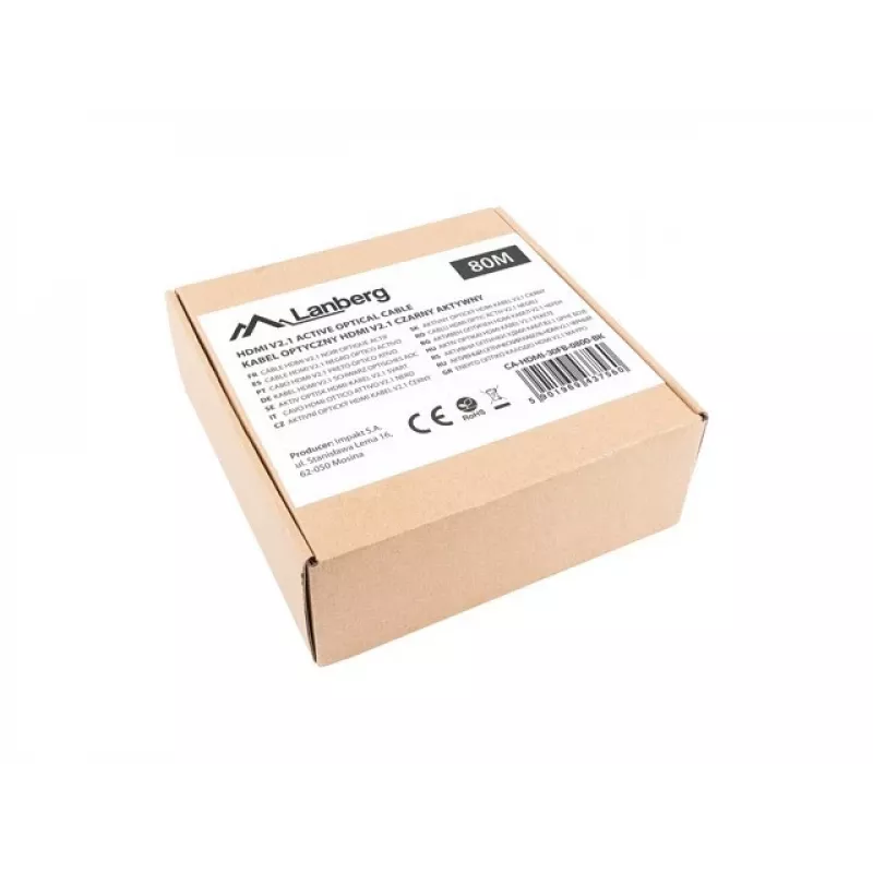ΚΑΛΩΔΙΟ HDMI M/M V2.1 80M 8K ΜΑΥΡΟ ΟΠΤΙΚΟ AOC LANBERG