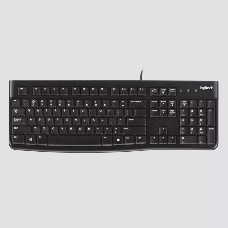 Logitech Desktop MK120 Combo, μαύρο, ενσύρματο, ελβετικό layout, 920-002504