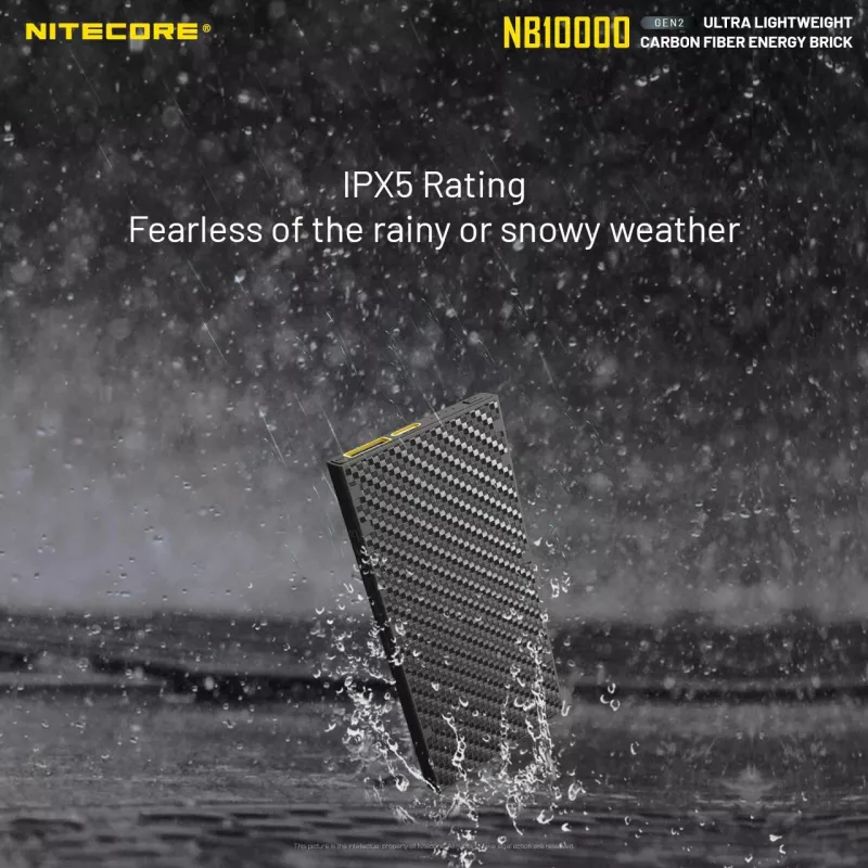Φορητό powerbank Nitecore NB10000 — 10000 mAh, USB‑A + USB‑C, 38 W συνολική έξοδος, γκρι