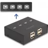 DeLOCK διακόπτης USB 2.0 4 PC σε 4 συσκευές μαύρο 0,48 Gbit/s