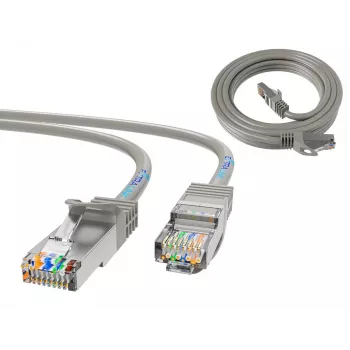 Καλώδιο Ethernet Patch Extralink Cat 5e UTP, 10 m, RJ-45–RJ-45, γκρι
