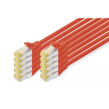 Καλώδιο δικτύου Digitus CAT 6A S/FTP RJ-45 1 m κόκκινο