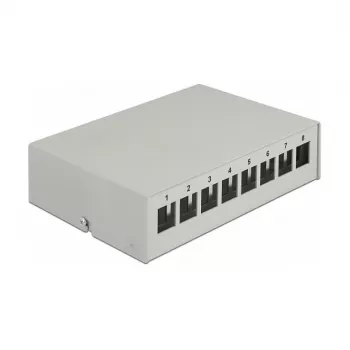 Keystone patch panel DeLOCK 43412 8 port γκρι