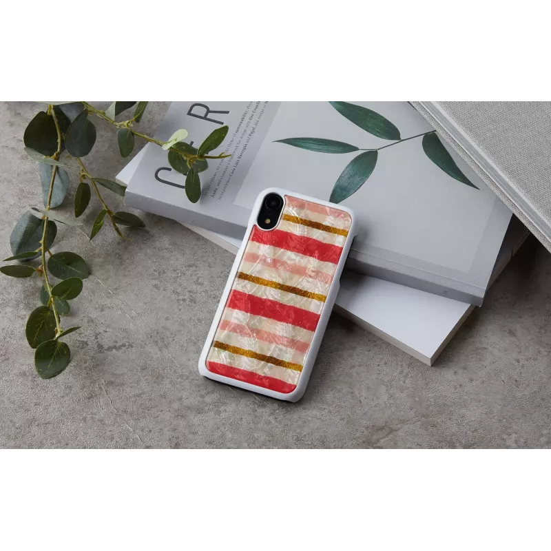 Προστατευτική θήκη iKins για iPhone XR — σχέδιο Short Cake, λευκή