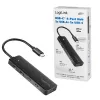 Hub USB-C, 4 θύρες 2x USB-A, 2x USB-C, Μαύρο