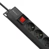 Qoltec αλουμινίου PDU για RACK | 16A | 16 x Schuko | κάθετο | 1,8 m