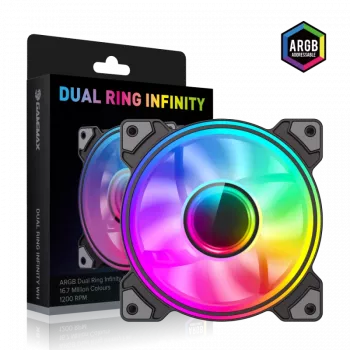 Gamemax | Ανεμιστήρας κουτιού | DUAL RING INFINITY | Μαύρο