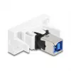 Keystone-Modul DELOCK 90910 – επίπεδη θύρα USB-A, λευκό, 45×22,5×42,6 mm