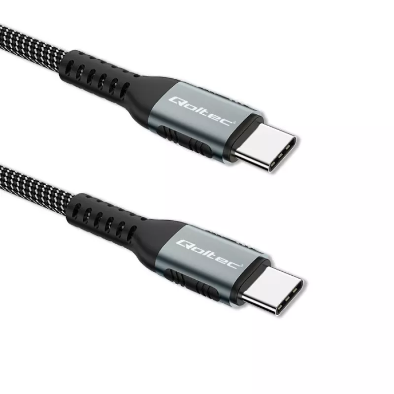 Καλώδιο Qoltec USB 2.0 Type-C σε USB 2.0 Type-C 100W QC 3.0 PD 1m Μαύρο