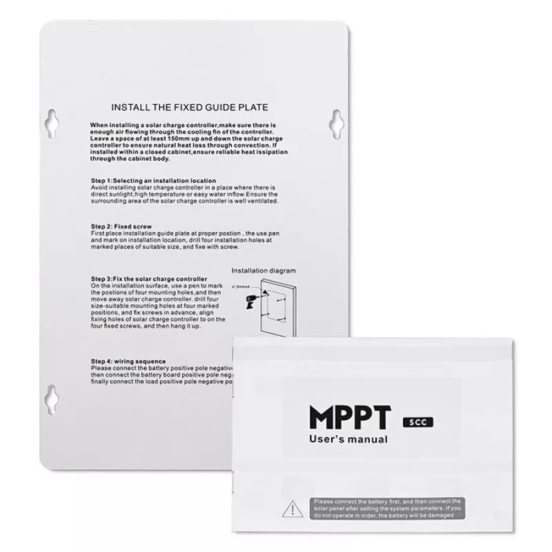Ρυθμιστής φόρτισης ηλιακών MPPT QOLTEC 10A για συστήματα 12V/24V με οθόνη LCD