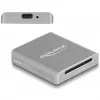 DeLOCK 91006 Αναγνώστης καρτών Γκρι SD USB Type-C 10000 Mbit/s