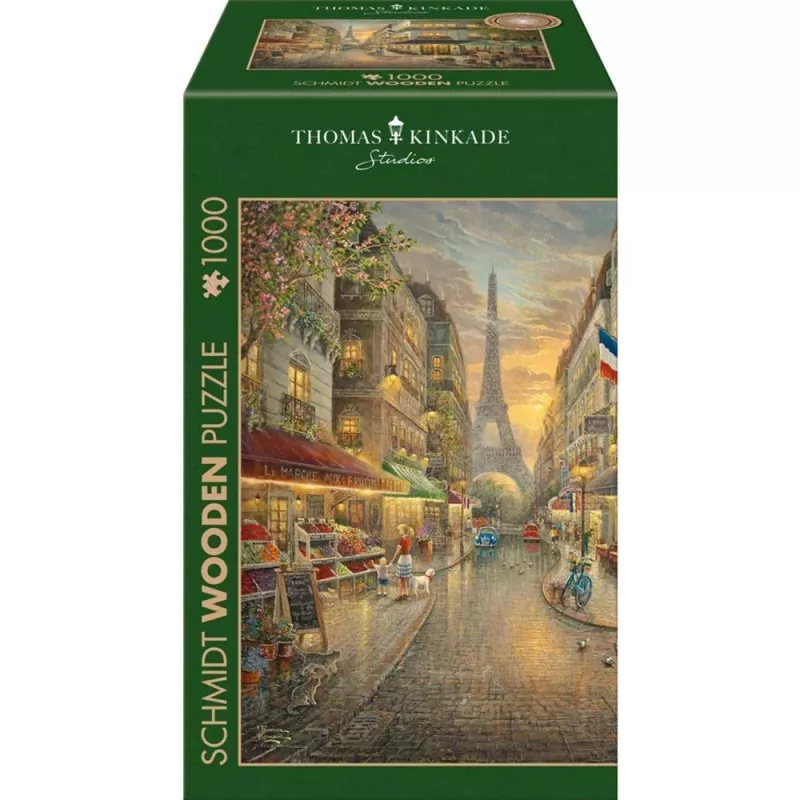 Ξύλινο παζλ Thomas Kinkade Studios: Γραφικό Παρίσι (1000 τεμ.)