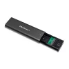 Θήκη SSD QOLTEC 50312 μαύρη για δίσκο M.2 SATA / NVMe, USB Type-C