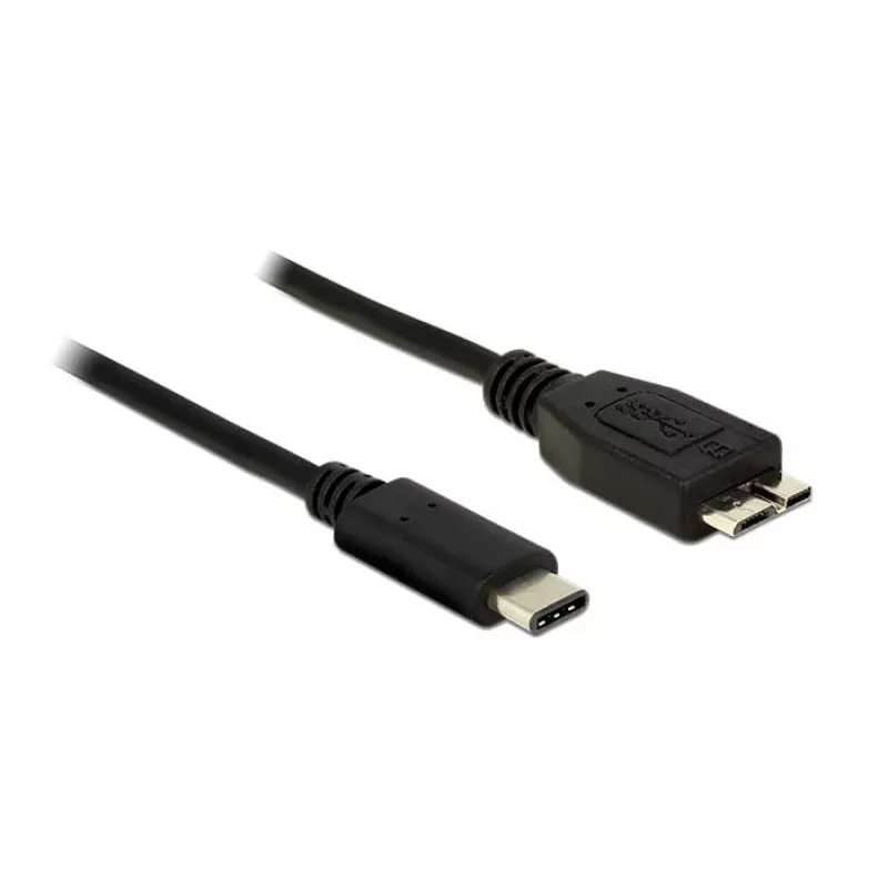 Καλώδιο USB DeLOCK 1m USB 3.1 USB 3.2 Gen 2 USB C Micro-USB B μαύρο