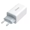 Τροφοδοτικό SAVIO LA-07 GaN 65W, USB, QC4.0+, PD 3.0, Λευκό