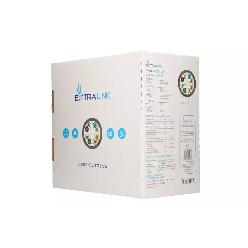 Καλώδιο Twisted pair Extralink CAT6 UTP V2 Indoor 305M