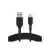 Καλώδιο πλεκτό USB-C USB-A 2m μαύρο