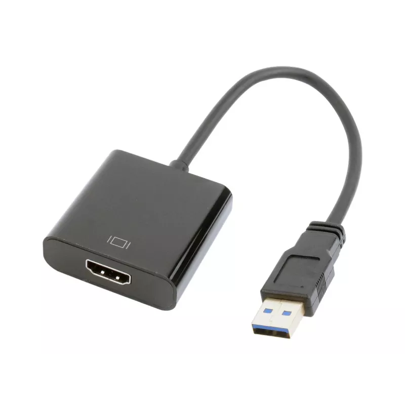 USB γραφικών προσαρμογέας GEMBIRD A-USB3-HDMI-02, έξοδος HDMI, έως 1920x1080, μαύρο, 36 g