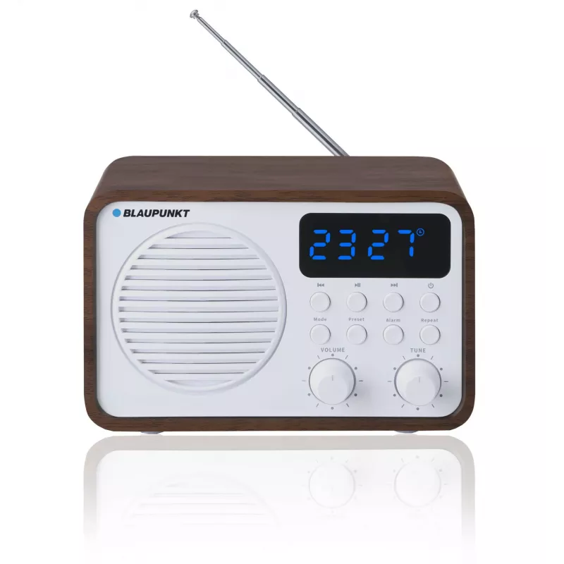Φορητό ραδιόφωνο με Bluetooth και USB BLAUPUNKT PP7BT, χρώμα: καφέ ξύλο/λευκό