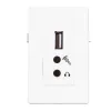 Μονάδα USB2.0+2x mini jack Garbot BN4900-USB A+2XJ λευκό 20 cm