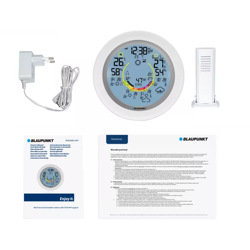 Blaupunkt WS60WH App μετεωρολογικός σταθμός, λευκός