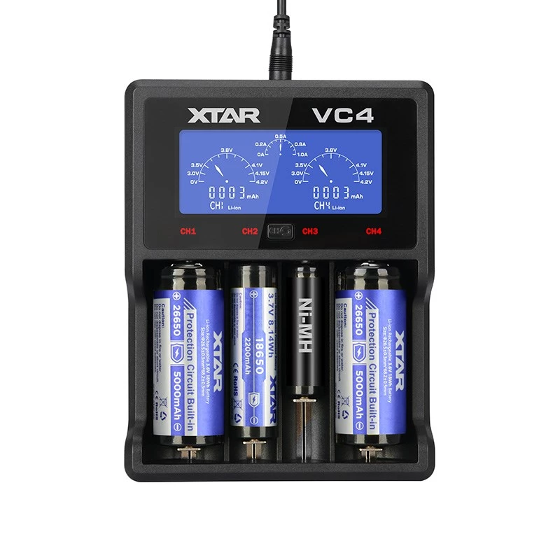 XTAR VC4 οικιακός φορτιστής μπαταριών USB