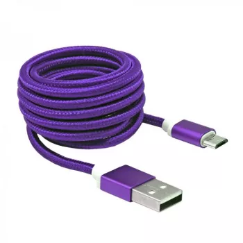 Sbox USB->Micro USB M/M 1m USB-10315U δαμασκηνί μωβ
