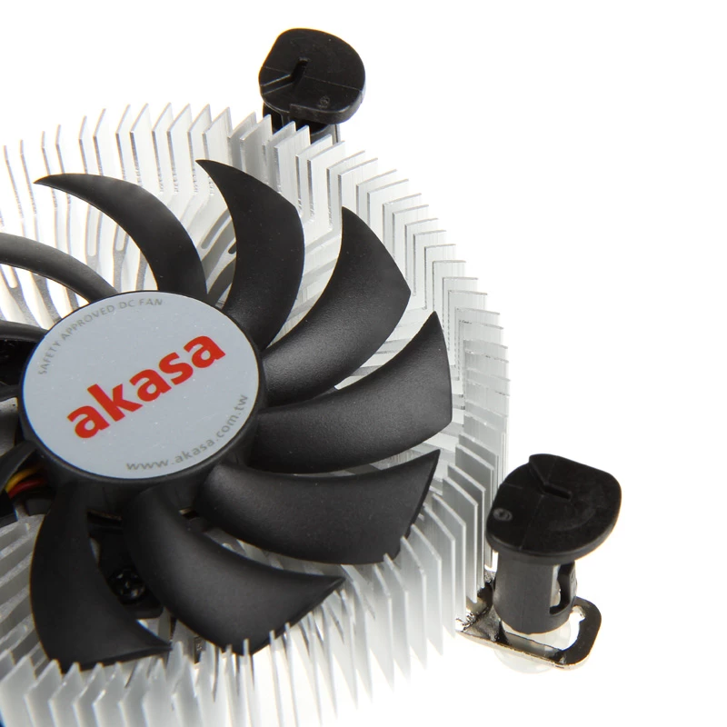 Ψύκτρα επεξεργαστή χαμηλού προφίλ Akasa AK-CC7122BP01, LGA775/LGA1156/LGA1155, αλουμίνιο, 75 mm