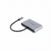 DICOTA D32064 Σταθμός σύνδεσης φορητών συσκευών Tablet/Smartphone/Laptop Ασημί