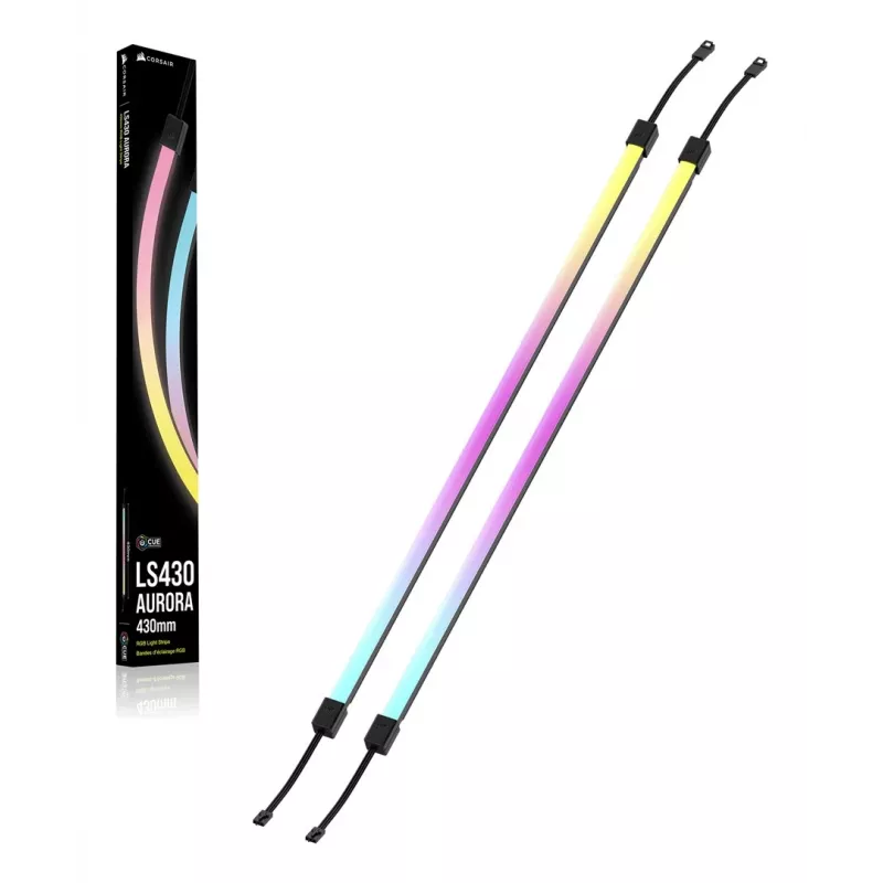 Ταινία LED CORSAIR LS430 Aurora — πολύχρωμη, 430×10×10 mm, συσκευασία 2 τεμ.