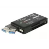 DeLOCK SuperSpeed Αναγνώστης καρτών USB CF SD Micro SD MS M2 xD 5 Gbps
