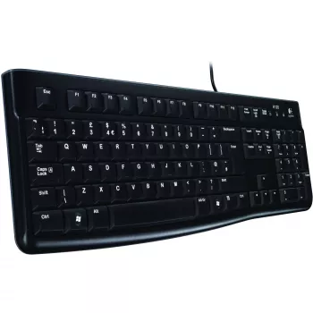 Logitech Desktop MK120 Combo, μαύρο, ενσύρματο, ελβετικό layout, 920-002504