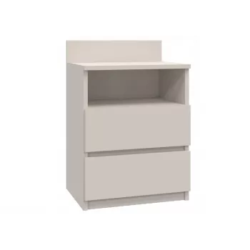 Κομοδίνο Top e shop Malwa με 2 συρτάρια, 40×32×59 cm, φινίρισμα Κασμίρ