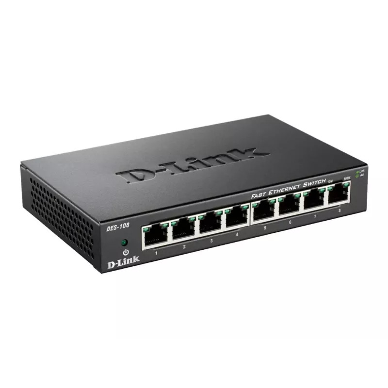 D-Link DES-108 μαύρο