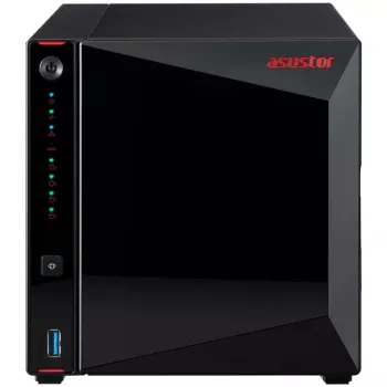 ASUSTOR Nimbustor 4 AS5304T - Διακομιστής NAS - 4 θέσεις - SATA 6Gb/s - RAID 0, 1, 5, 6, 10, JBOD - RAM 4GB - 2,5 Gigabit Ethernet - Υποστήριξη iSCSI (90-AS5304T00-MD30)