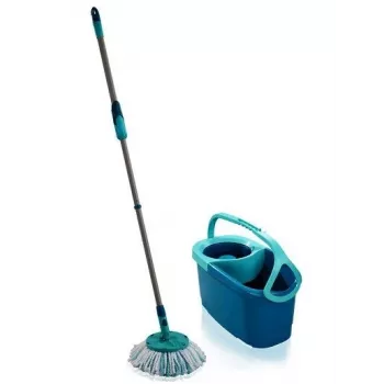 Κάδος συστήματος σφουγγαρίσματος Leifheit Clean Twist Disc Mop — 20 L, κεφαλή σφουγγαρίσματος περιστρεφόμενη 360°, μέταλλο και πλαστικό, μπλε