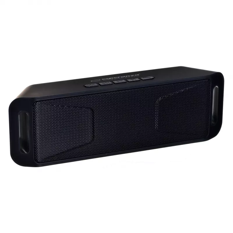 Φορητό στερεοφωνικό ηχείο ESPERANZA FOLK μαύρο — 6 W RMS, Bluetooth, MicroSD, μπαταρία LiPo