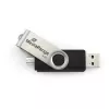 MEDIARANGE MR931-2 - 16 GB - USB Type-A / Micro-USB - 2.0 - 15 MB/s - περιστρεφόμενος δακτύλιος - ασημί - μαύρο