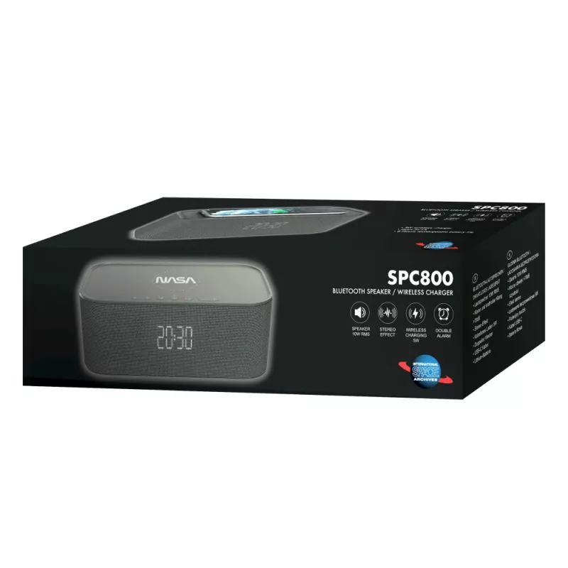 NASA SPC800 ηχείο Bluetooth / ξυπνητήρι / ασύρματος φορτιστής