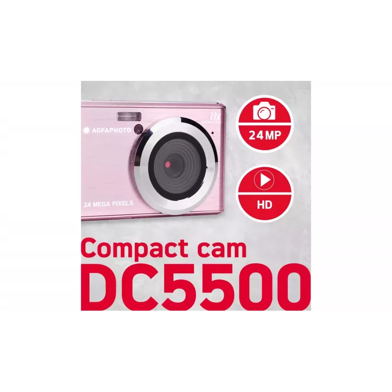 Kompaktkamera AgfaPhoto DC5500 24 MP CMOS 5600 x 4200 Pixel ροζ