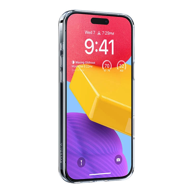 Προστατευτική θήκη Torras Ostand Pro για iPhone 16 Plus, διαφανής λεπτή εφαρμογή, TPU/PC