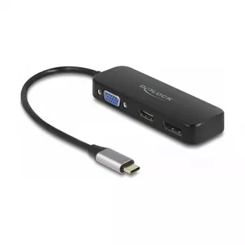 Προσαρμογέας DeLOCK USB Type-C σε VGA HDMI DisplayPort 4K 60 Hz