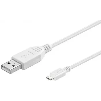 Microconnect USBABMICRO5W Καλώδιο USB USB 2.0 5 m USB A Micro-USB B λευκό