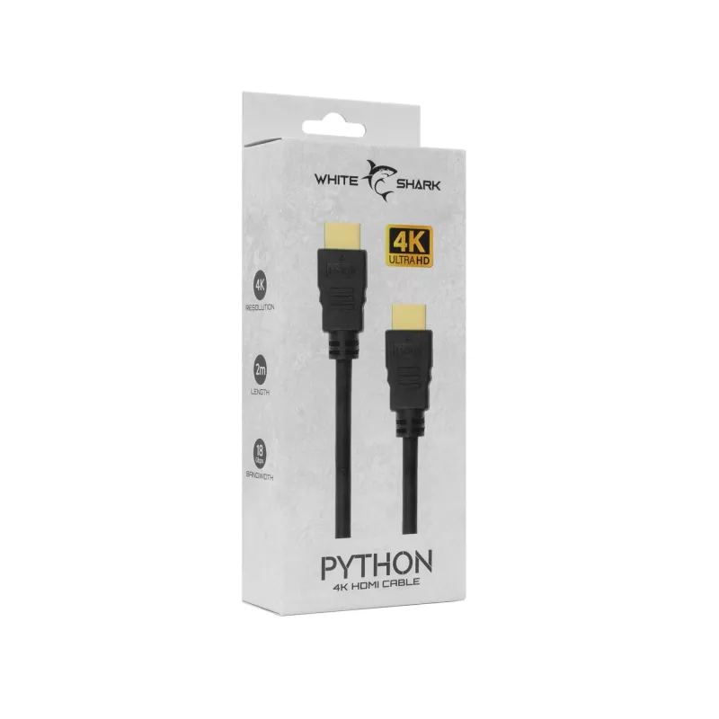 Καλώδιο HDMI White Shark Python 2.0 M/M 2m – 4K@60Hz