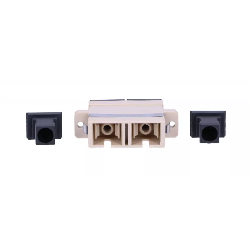 Adapter οπτικών ινών Extralink SC/UPC Multimode Duplex, υποδοχή–υποδοχή, γκρι