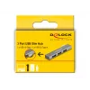 DeLOCK Hub USB 3 θυρών λεπτό USB Type-C 10 Gbps 2 x USB 2.0