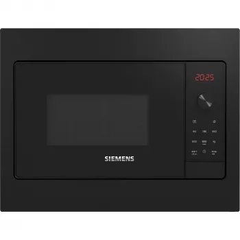 Siemens iQ300 BF523LMB3 Φούρνος μικροκυμάτων Μαύρο, Ανοξείδωτο χάλυβα Απλός φούρνος μικροκυμάτων Εντοιχιζόμενος 20 l 800 W